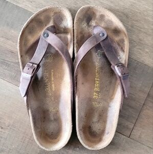 Birkenstock leather flip flop